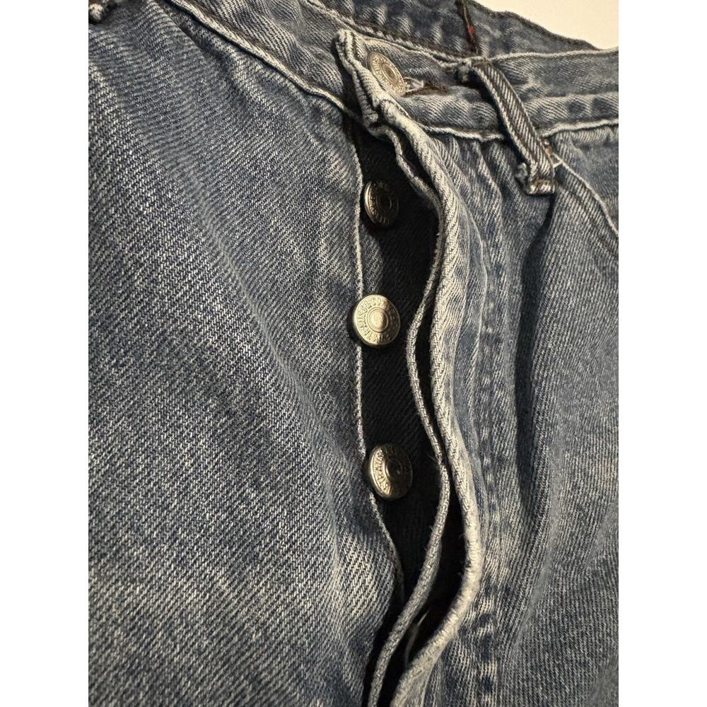 Vintage Levi’s 501 Made in USA Cutoff Denim Shorts Women’s Size 32 Button Fly - Picture 5 of 7